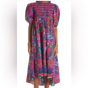 Farm Rio rainbow Macaws High Low Dress
